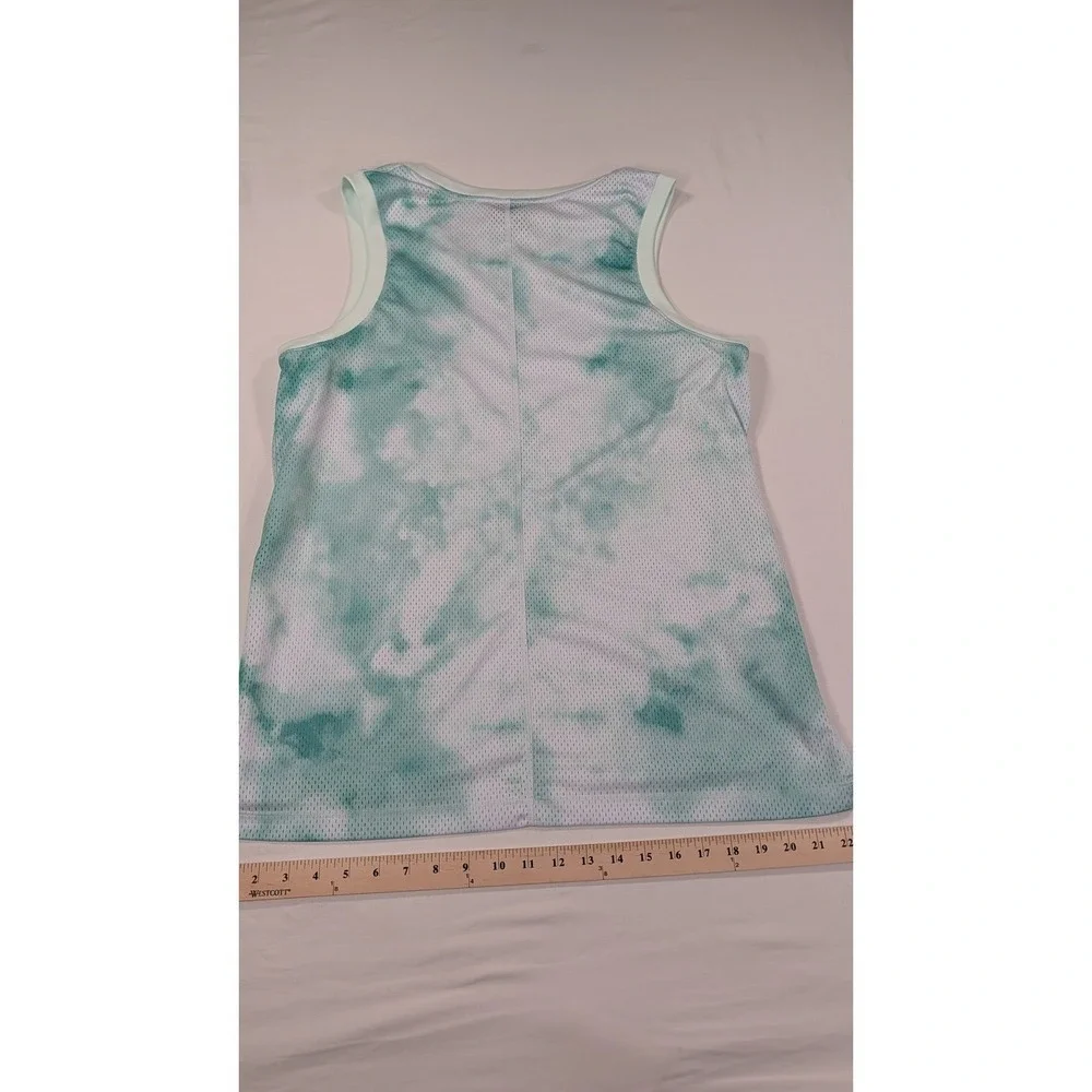 Nike Womens Tie Dye Mesh Basketball Tank Top Mint Green White Large DQ4550-379